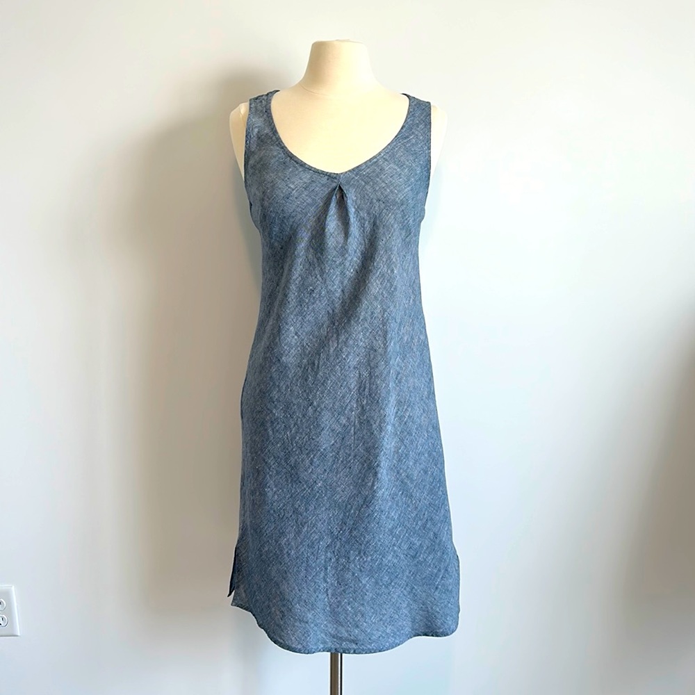 Nuthatch Blue Linen Sleeveless Dress